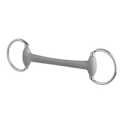 Beris Gebisse Olivenkopfgebiss, Stange soft, Ring 7,5cm - Silber/Grau -  Grösse: 12 cm