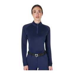 Equestro Funktionsshirt Langarm Training slim fit Damen Navy Blazer
