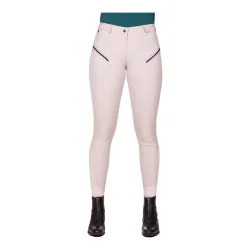 QHP Reithose Jace Kniegrip Damen - Beige -  Grösse Bekleidung Damen: 34