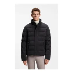 BOSS Equestrian Jamie Puffer Velvet Jacket Herren Black