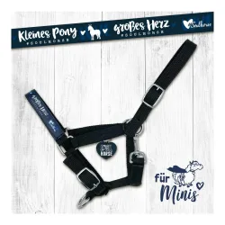 Soulhorse Halfter Shetty & Mini-Shetty - Schwarz -  Farbe: Schwarz, Grösse Halfter: Mini-Shetty