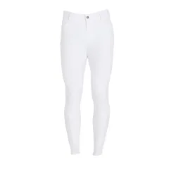 Equestro Reithose Caspar Kniebesatz Herren - Weiss -  Kleidergrösse Herren DE/IT: DE: 48 / IT: 54, Farbe: Weiss