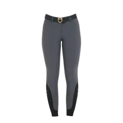 Equestro Reithose Highwaist Vollbesatz Damen - Asphalt -  Farbe: Asphalt, Kleidergrösse Damen DE/IT: DE: 36 / IT: 42