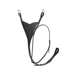 Dy'on Bib-Martingal aus weichem Leder - Schwarz -  Farbe: Schwarz, Grösse Pferd: Full