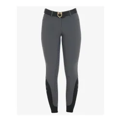 Equestro Reithose Aria Slim Fit Midwaist Vollgrip Damen Asphalt