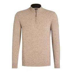 Tommy Hilfiger Equestrian, Tommy Hilfiger Equestrian Kaschmir Pullover Oakfield Herren - Taupe -  Farbe: Taupe, Grösse: L