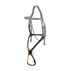 Dy'on Plaited Figure 8 Noseband D Collection - Braun -  Farbe: Braun, Grösse Pferd: Cob
