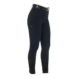Equestro Reithose Highwaist Vollbesatz Girls - Schwarz -  Kleidergrössen Teenager: 156, Farbe: Schwarz