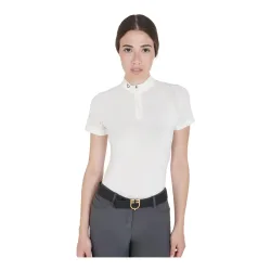 Equestro Poloshirt Training Kurzarm Damen - Weiss -  Farbe: Weiss, Grösse: L