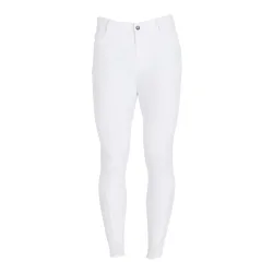 Equestro Reithose Caspar Kniebesatz Jungs Weiss
