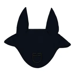 Equestro Ohrenkappe Logo - Navy/Schwarz -  Grösse Ohrengarn: Pony, Farbe: Navy/Schwarz