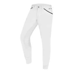 Elt Reithose Mailo Knie Silikon Herren - Weiss -  Farbe: Weiss, Grösse Bekleidung Herren: 46