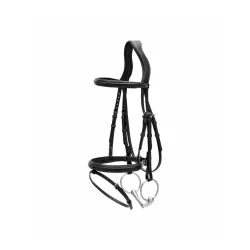 Dy'on Trense mit kombiniertem Reithalfter US - Black -  Grösse: Cob, Farbe: Black