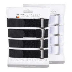 Waldhausen Klett-Bandagenhalter 4er Set - schwarz