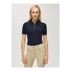 Tommy Hilfiger Equestrian Polo Anaheim Zip Damen - Desert Sky -  Grösse: XL, Farbe: Desert Sky