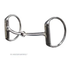 Western Imports Offset D-Ring Premium Snaffle Bit - Edelstahl -  Gebisslänge: 5