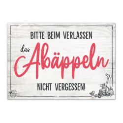 Soulhorse “Abäppeln” Stallschild Holzoptik