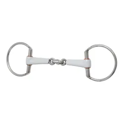 Beris Gebisse Olivenkopfgebiss, dopp. gebrochen, medium, Ring 7,5cm - Weiss/Silber -  Grösse: 12,5 cm