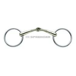 Sprenger Wassertrense TURNADO Sensogan einfach gebrochen - 16mm - Silber/Gold -  Gebisslängegrösse: 12.5 cm