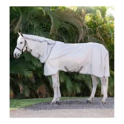 Horseware Fliegendecke Amigo integriert - Silver/Titanium Grey & Silver -  Grösse: 130 cm