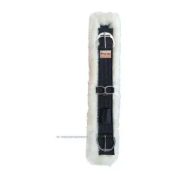 Western Imports Lammelfellgurt Western mit Roller-Buckle - Black -  Grösse: 30