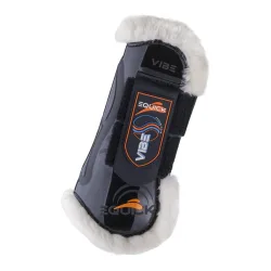 eQuick Gamaschen VIBE FRONT VELCRO FLUFFY - Schwarz -  Grösse: M, Farbe: Schwarz