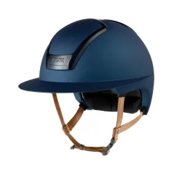 KASK Reithelm Nemesi Metal WP - brauner Kinnriemen Cobalt Blue