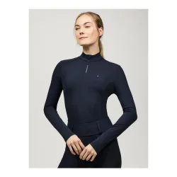 Tommy Hilfiger Equestrian Milo 1/4 Zip Baselayer - Desert Sky -