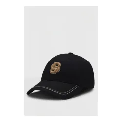 BOSS Equestrian Cap Leder BB - Black -  Grösse: 55, Farbe: Black