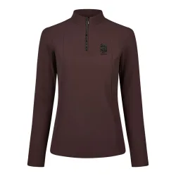 Pikeur Selection Zip Shirt Rip Damen Chocolate Brown