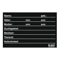 Kerbl Stalltafel 30 x 20cm - Schwarz -  Farbe: Schwarz, Grösse: One Size