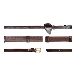 Dy'on Jagdzügel mit Stegen 16mm - braun Farbe: Braun, Grösse Pferd: Pony