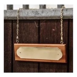 Grooming Deluxe Namensschild Gold - braun