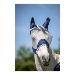 Horseware Fliegenmaske Shield - Navy/Silver -  Grösse Pferd: VS