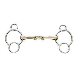 Sprenger Universaltrense KK ULTRA Sensogan doppelt gebrochen - 16mm - Silber/Gold -  Gebisslängegrösse: 12.5 cm
