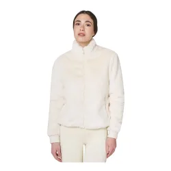 Equestro Kuschelfleece Jacke Damen Antique White