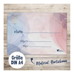 Soulhorse Boxenschild beschreibbar - Aquarell Rosa -  Farbe: Aquarell Rosa, Inhalt: 1 Stück