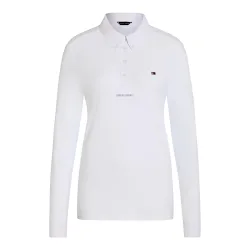 Tommy Hilfiger Equestrian Turniershirt Eaton Langarm Herren - Weiss -  Grösse: M