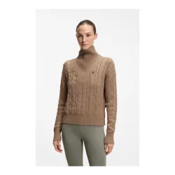 BOSS Equestrian Ella Zopfstrick-Pullover Damen Walnut
