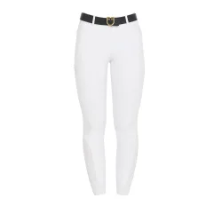 Equestro Reithose Zenda Kniebesatz Damen - Weiss -  Kleidergrösse Damen DE/IT: DE: 40 / IT: 46, Farbe: Weiss