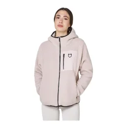 Equestro Teddyfleece Hoodie Jacke Damen Hushed Violet