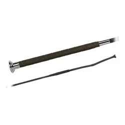 Fleck Dressurgerte/ Nylongespinst mit Nubuk Wickelgriff Schwarz