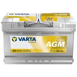 Autobatterie Varta A6 Dynamic AGM 12V 80Ah  800A