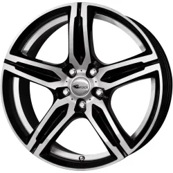Felgen Brock B29 8.0x18 5x114.3 ET45 Schwarz Glanz Voll-poliert