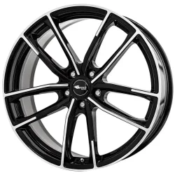 Felgen Brock B38 8.0x18 5x112 ET35 Schwarz Glanz Voll-poliert