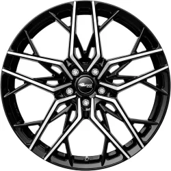 Felgen Brock B44 8.5x19 5x108 ET42 Schwarz Glanz Voll-poliert
