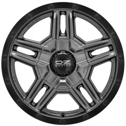 OZ RALLY ADVENTURE 8.0x17 5x108 ET35 MATT GRAPHITE BLACK LIP + RIVETS Felgen