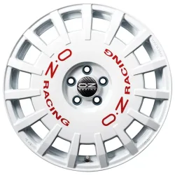 OZ RALLY RACING 8.0x17 5x112 ET45 WHITE RED LETTERING Felgen