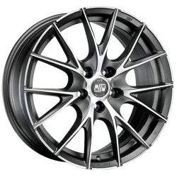 MSW 25 8.0x17 5x114.3 ET45 MATT TITANIUM FULL POLISHED Felgen