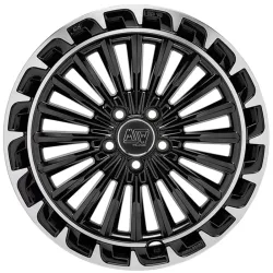 MSW 32 8.5x20 5x112 ET51 GLOSS BLACK+DIAMOND LIP Felgen